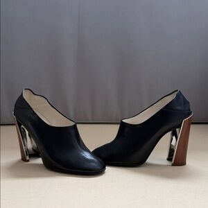 Stella McCartney Black Heels with Silver Accents